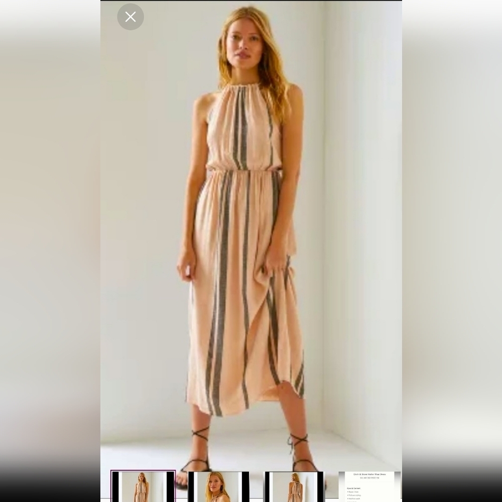 CLOTH AND STONE- HALTER DRESS - Picture 3 of 6
